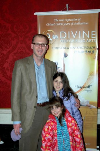 Massachusetts State Representative Jason Lewis with his daughters at DPA in Boston
