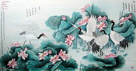 国画工笔《缘结莲开》