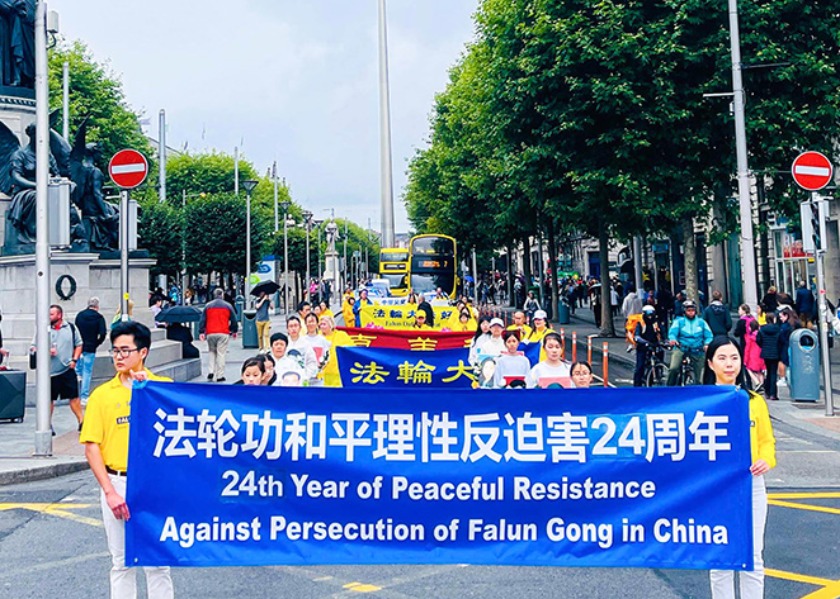 Image for article Ireland: People Praise Falun Dafa During Parade and Rally in Dublin