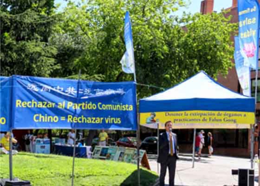 Image for article Spain: Rally in Front of Chinese Embassy Peacefully Protests the Decades-Long Persecution