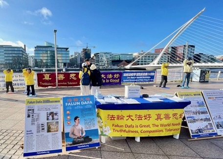 Image for article Dublin, Ireland: Practitioners Expose the Persecution of Falun Dafa at the European Conference of Presidents of Parliament
