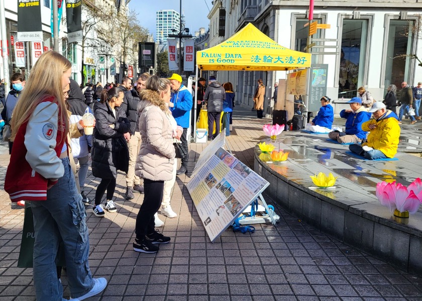 Image for article Belgium: Support for Falun Dafa’s Guiding Principles at Event in Antwerpen