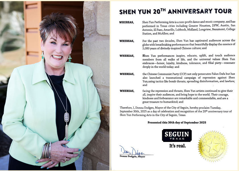 Image for article Texas: Mayor of Seguin Issues Proclamation for Shen Yun