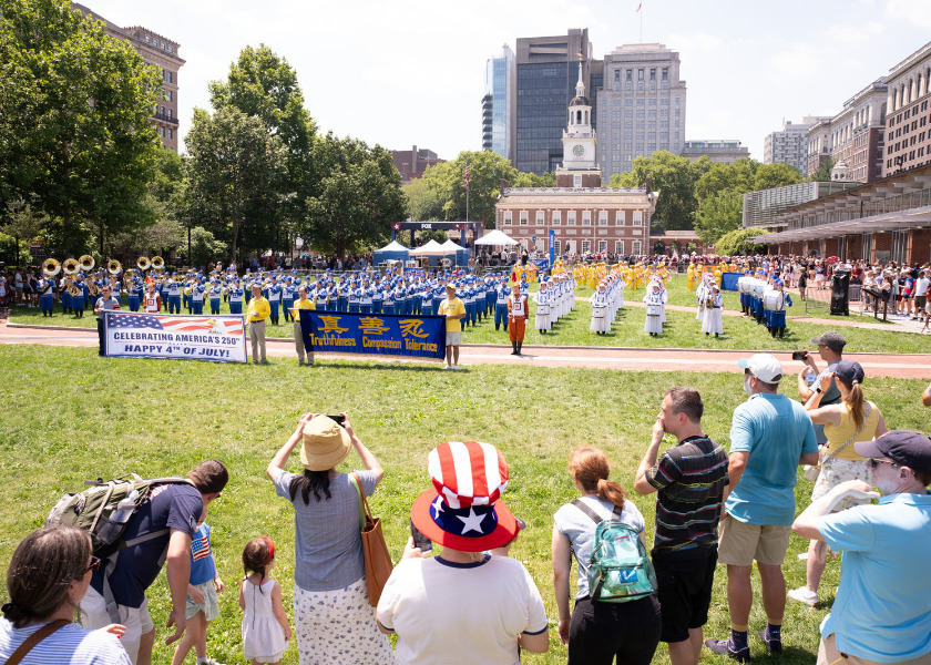 Image for article Philadelphia: Falun Dafa Group Featured in Media Coverage of America’s 250th Birthday Celebration